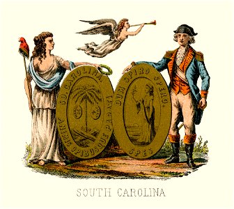 South Carolina state coat of arms (illustrated, 1876)