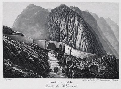 Souvenir de la Suisse c1840 Pont du Diable