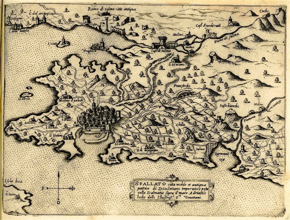 Spallato citta nobile et antiqua patria di Diocletiano - Camocio Giovanni Francesco - 1574