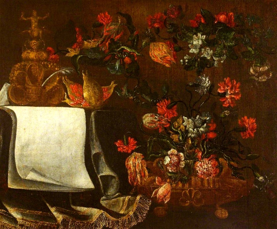 Spanish School - Flowers with White Paper Sheets - 1138248 - National Trust