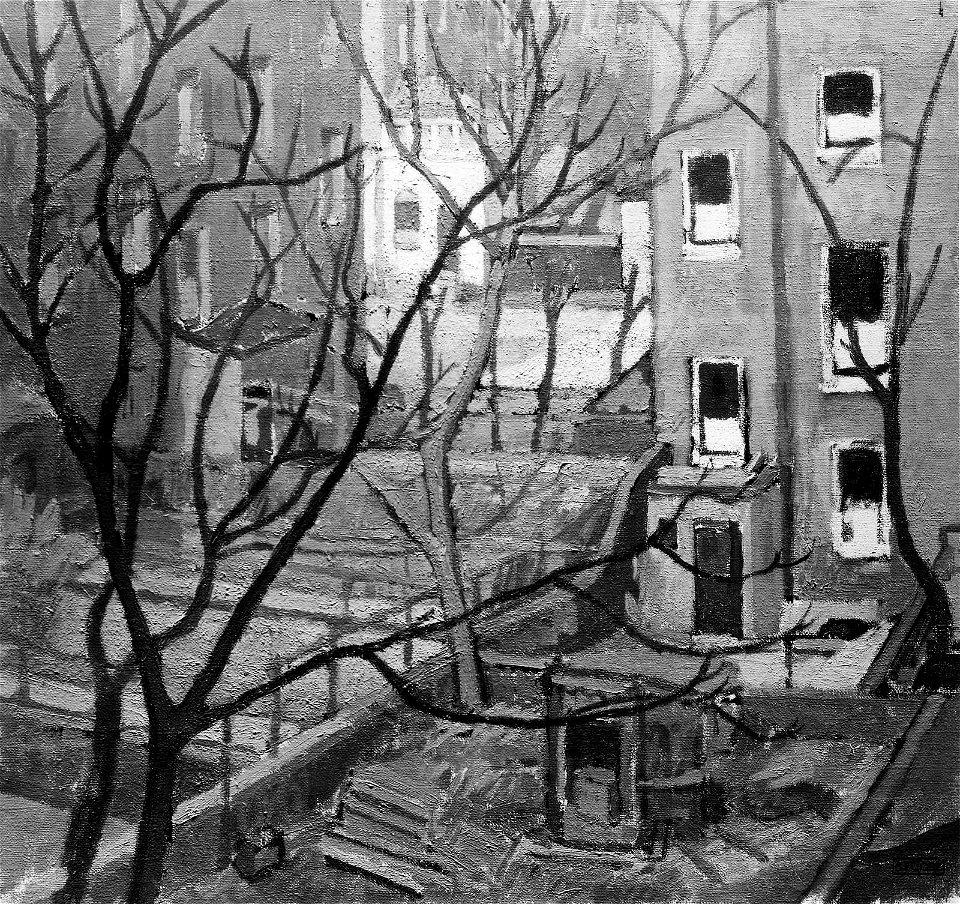 Spencer Frederick Gore - Back Gardens from Houghton Place - RES.32.10 - Museum of Fine Arts
