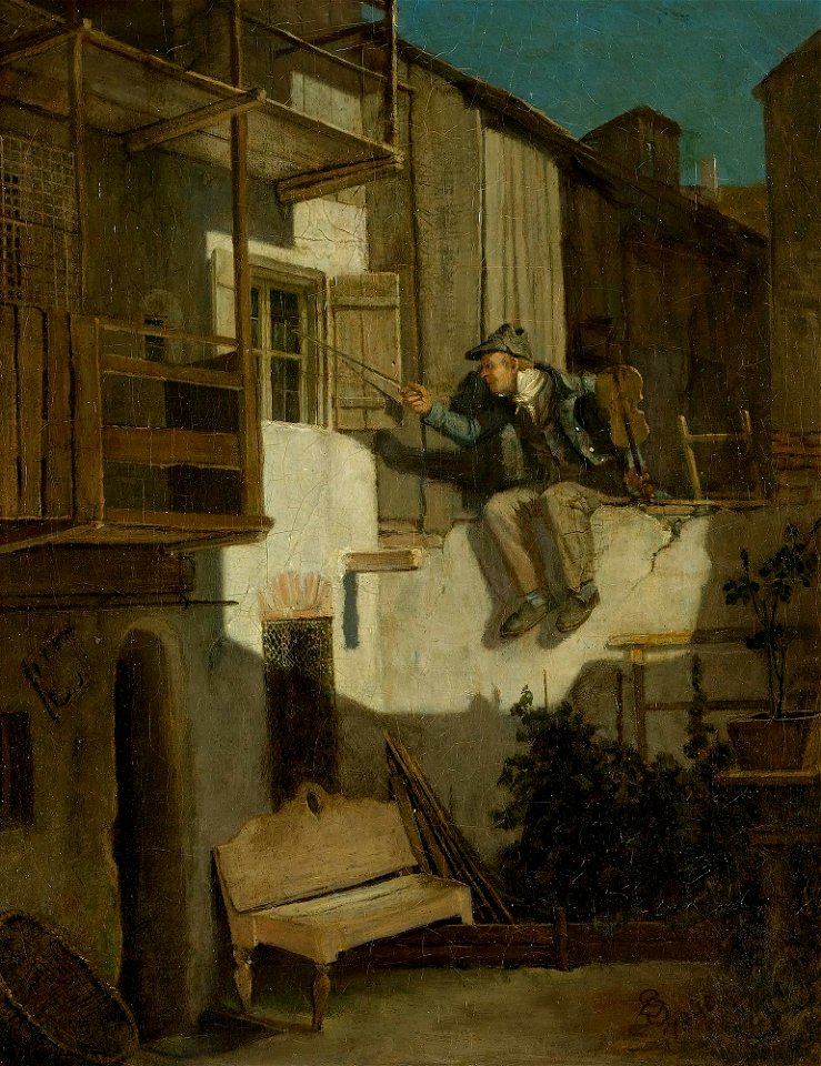 Carl Spitzweg - Ständchen im Mondschein