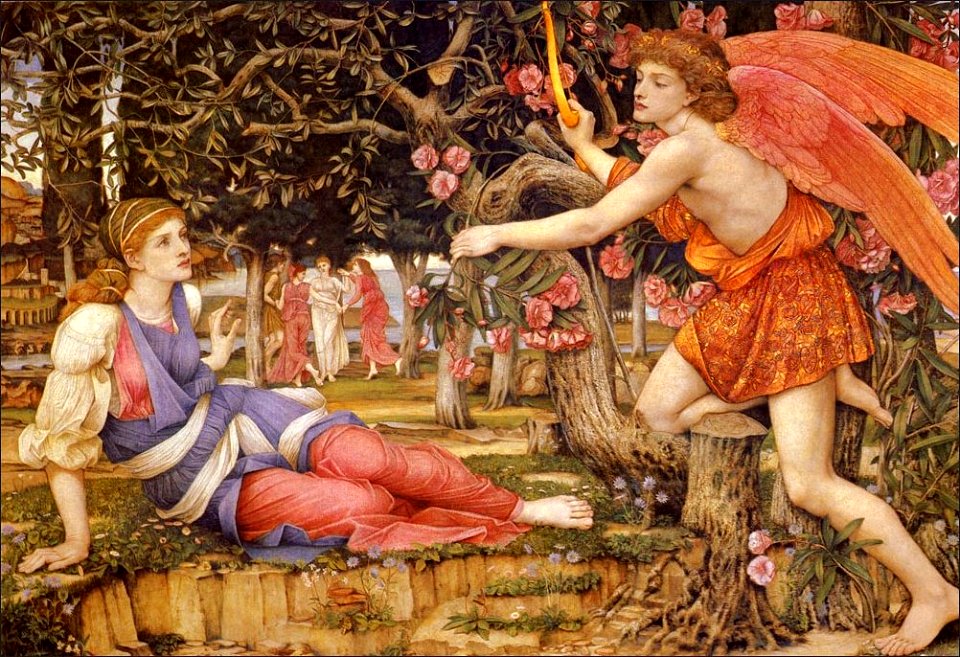 John Roddam Spencer Stanhope - Love and the Maiden