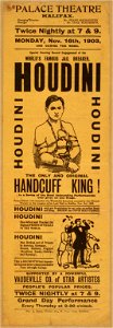 Special starring record engagement of the world's famous jail breaker, Houdini the only and original handcuff king. LCCN2014635603