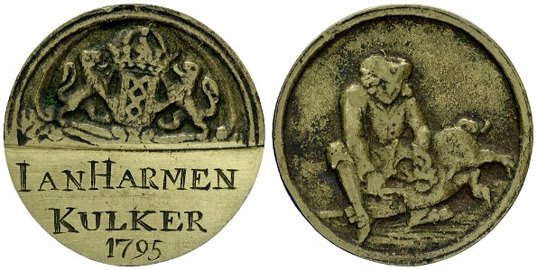 Spek- of varkensslagersgilde t.n.v. Jan Harmen Kulker (geb. 1765) 1795, objectnr PA 1310