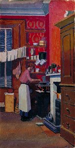 Spencer Gore (1878-1914) - The Gas Cooker - T00496 - Tate. Free illustration for personal and commercial use.