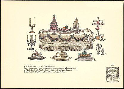 Speisetisch und Leuchter (Boston Public Library)