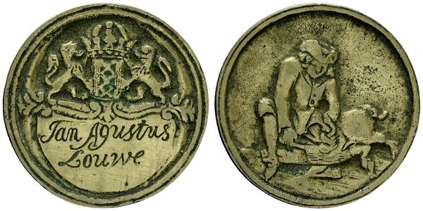 Spek- of varkensslagersgilde t.n.v. Jan Augustus Louwe (geb. 1751) (of geb. 1775), objectnr PA 1318