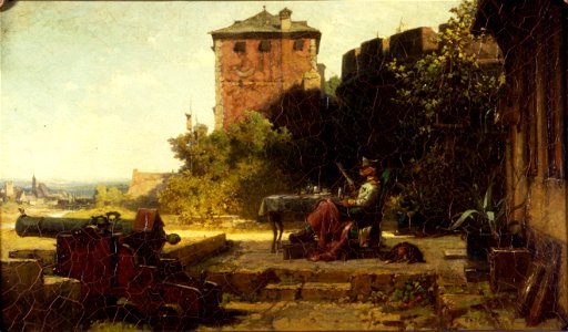 Carl Spitzweg - Der alte Festungskommandant (ca.1860)