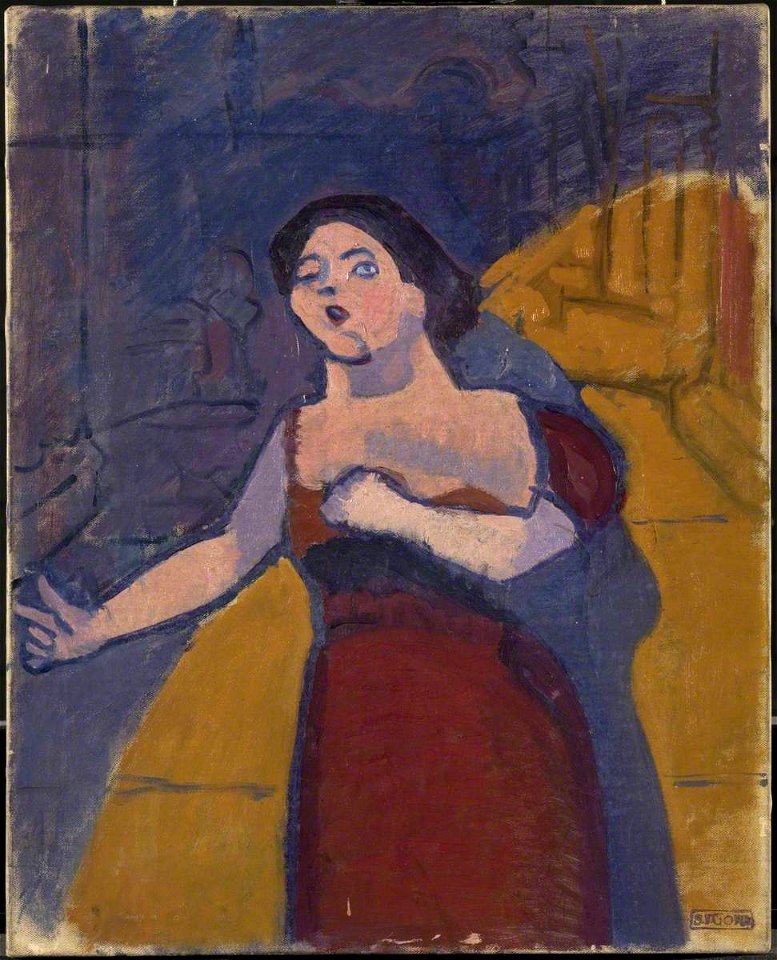 Spencer Gore (1878-1914) - A Singer at the Bedford Music Hall - T02260 - Tate