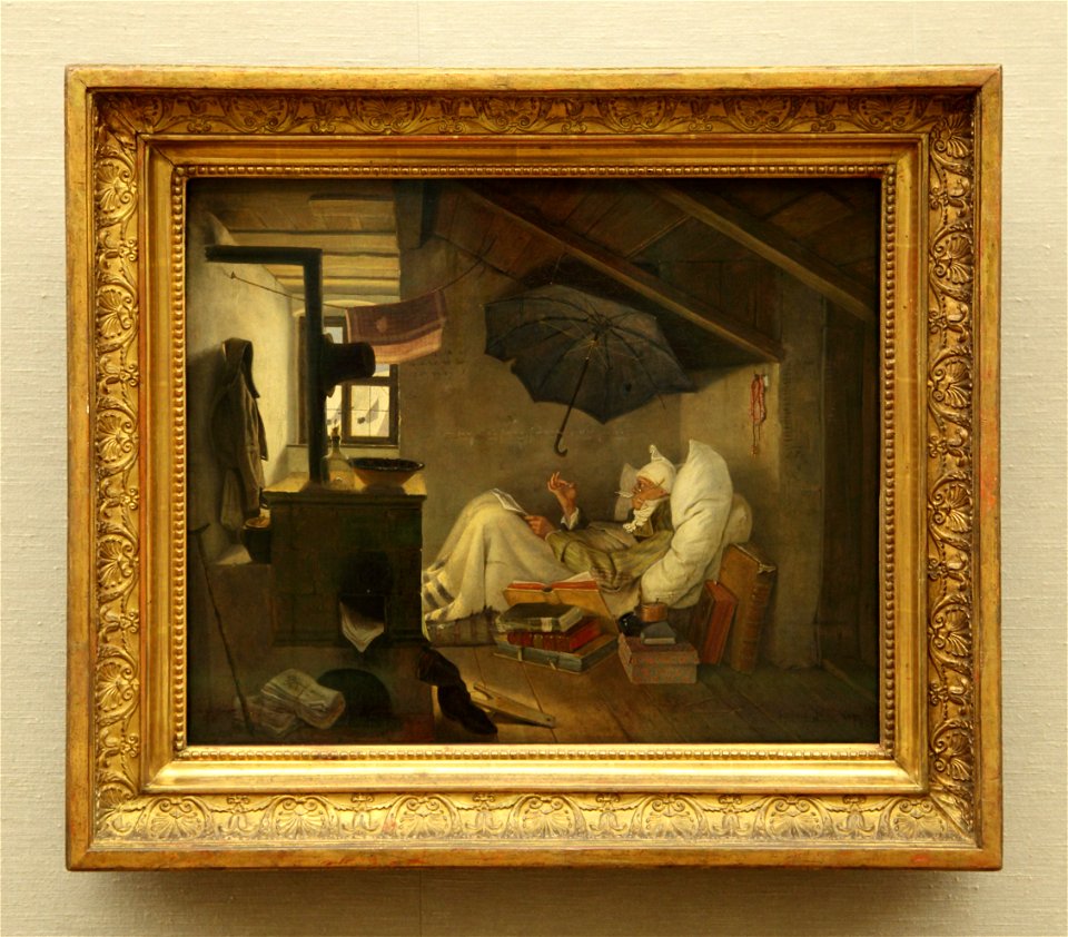 Carl Spitzweg - Der arme Poet - framed