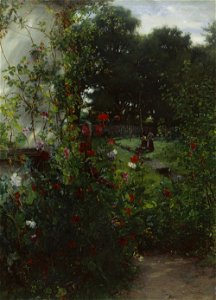 Johann Sperl - Wiese vor Leibls Atelier in Aibling - G 221 - Lenbachhaus