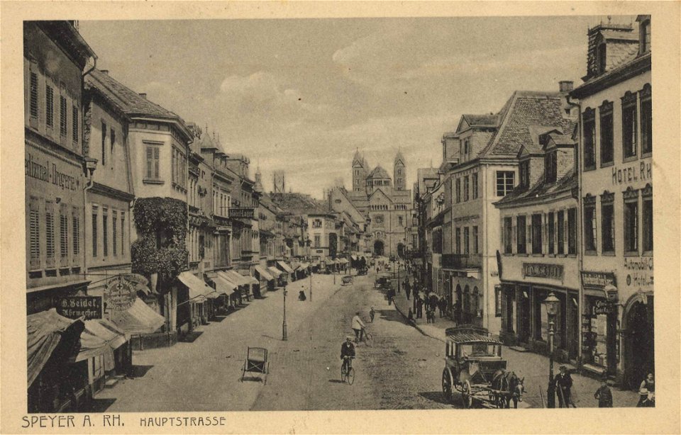 Speyer, Rheinland-Pfalz - Hauptstraße (Zeno Ansichtskarten)