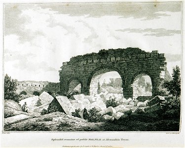 Splendid remains of public BALNEAE at Alexandria Troas - Clarke Edward Daniel - 1824