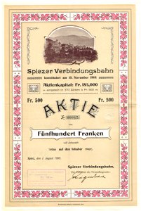 Spiezer Verbindungsbahn1905