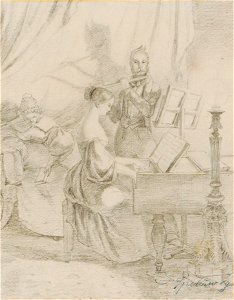 Spitzweg Klavierspiel
