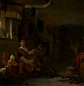 Spinnende boerin Rijksmuseum SK-A-488