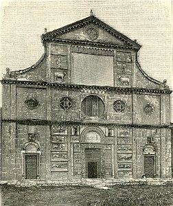 Spoleto chiesa di San Pietro xilografia