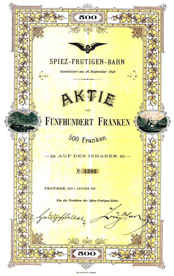 Spiez-Frutigen-Bahn 1900