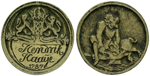 Spek- of varkensslagersgilde t.n.v. Hendrik Haaije (geb. 1744, poorter 1778) 1787, objectnr PA 1296