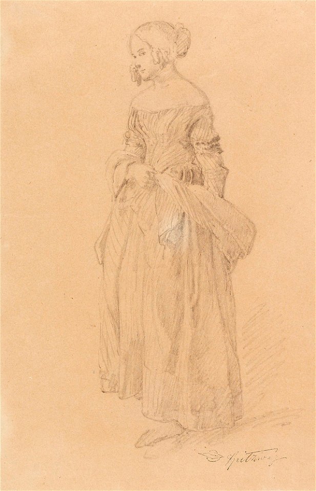 Spitzweg Porträt einer jungen Dame