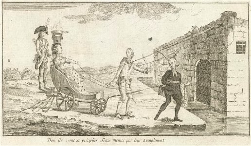 Spotprent op Hendrik van der Noot en Petrus van Eupen, anoniem, 1787 - 1790