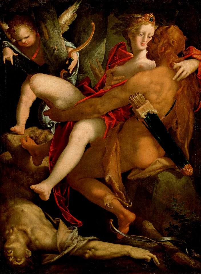 Bartholomäus Spranger - Hercules, Deianira and the Centaur Nessus - Google Art Project