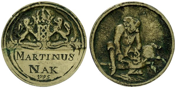 Spek- of varkensslagersgilde t.n.v. Martinus Nak (geb. 1756), 1795, objectnr PA 1311