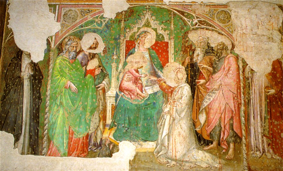 Spinello aretino, matrimoni mistico di santa caterina d'alessandria, 1390 circa