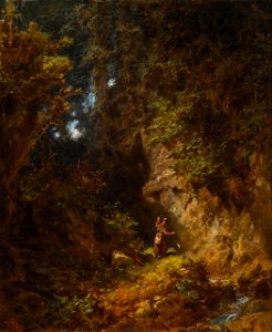 Carl Spitzweg - Angelnder Mönch (ca. 1869)