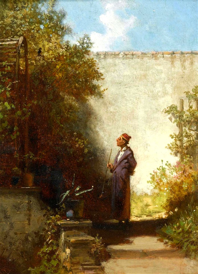 Carl Spitzweg Im Garten - Der Philosoph