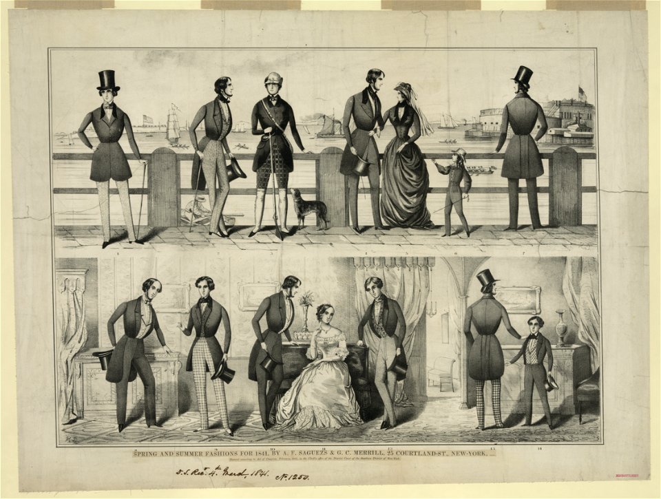 Spring and summer fashions for 1841, by A.F. Saguezs & G.C. Merrill, 25 Courtland-St., New-York, agents - H.D. LCCN2006677664