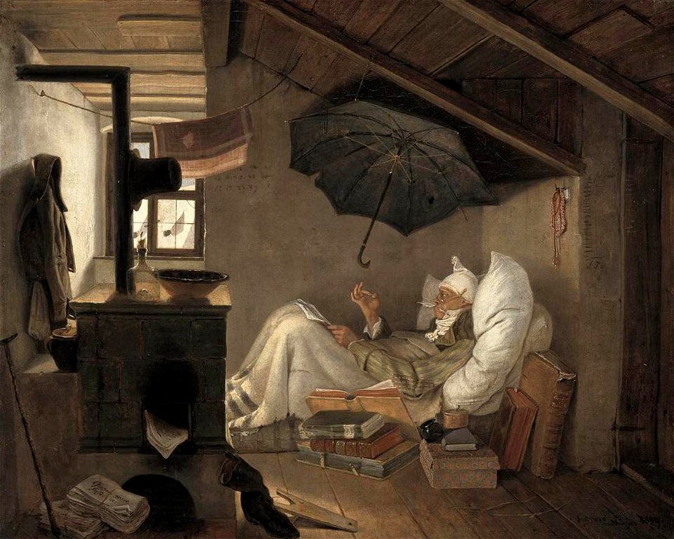 Carl Spitzweg - Der arme Poet, (Neue Pinakothek) - WGA21686