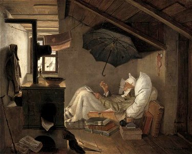 Carl Spitzweg - Der arme Poet, (Neue Pinakothek) - WGA21686