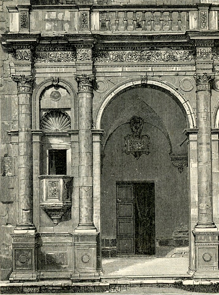 Spoleto Duomo un dettaglio del portico