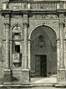 Spoleto Duomo un dettaglio del portico