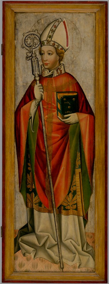 Spišský maliar - Svätý Biskup - Stanislav ^, rub, Stojaci Bolestný Kristus - O 1591 - Slovak National Gallery
