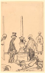 Squelettes voulant se chauffer, drawing by James Ensor, Prints Department, Royal Library of Belgium, S. V 23469