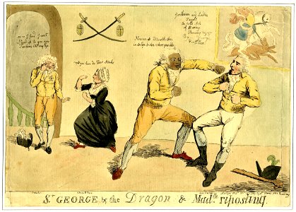 St George & the Dragon & Madlle riposting (BM 1868,0808.5889)