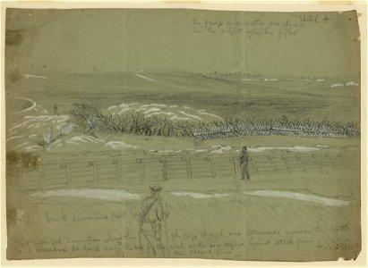 Spot near fort Damnation where the 9th Corps charged and afterwords carried the abattis and Cheveaux de frize (sic) across to the rear of the rebel works as a defense against attack from the LCCN2004660158
