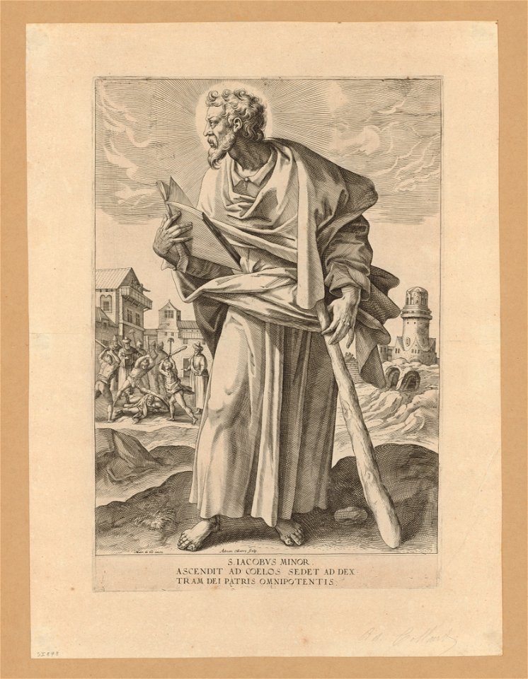 St James the less 1592 print by Maerten de Vos, S.I 878, Prints Department, Royal Library of Belgium