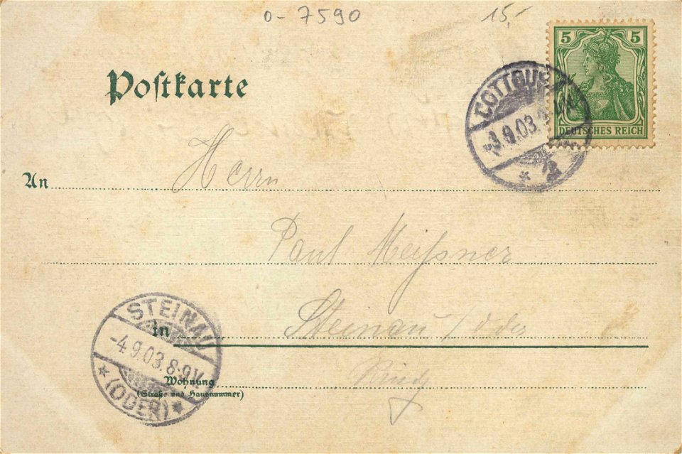 Spremberg, Brandenburg - Stadtansicht (back) (Zeno Ansichtskarten)