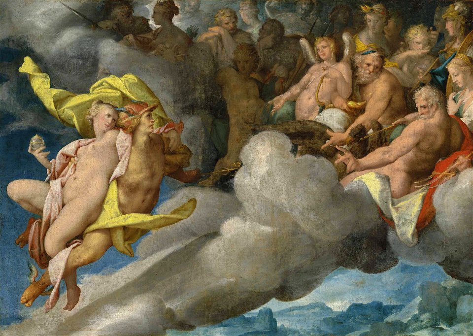 Mercury Carriers Psyche to Mount Olympus by Bartholomäus Spranger