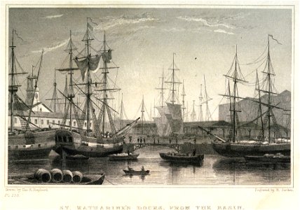 St Katharine's Docks, from the Basin RMG PU1437