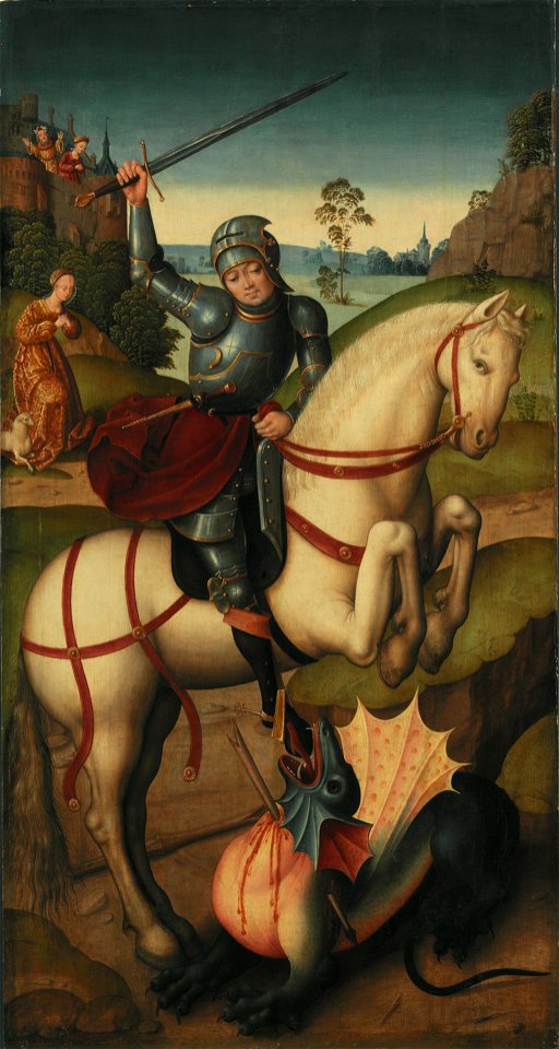 St Catherine, St George and the Dragon (Mästaren från Kappenberg) - Nationalmuseum - 18337