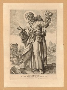 St James the great 1592 print by Maerten de Vos, S.I 876, Prints Department, Royal Library of Belgium