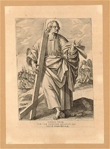 St Judas Thadeus 1592 print by Maerten de Vos, S.I 881, Prints Department, Royal Library of Belgium