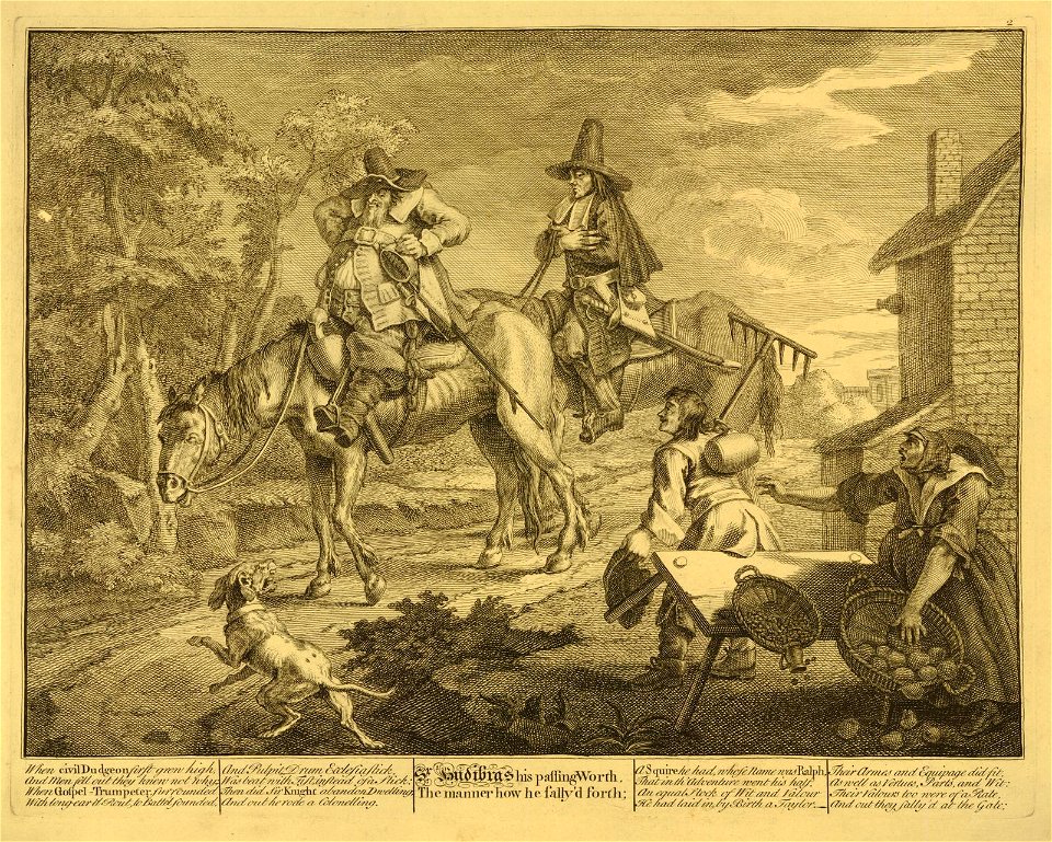 Sr Hudibras his passing Worth,-The manner how he sally'd forth (BM 1847,0508.9)