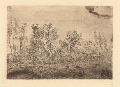Squall at the Edge of the Wood, print by James Ensor, 1888, Prints Department, Royal Library of Belgium, S. II 63746