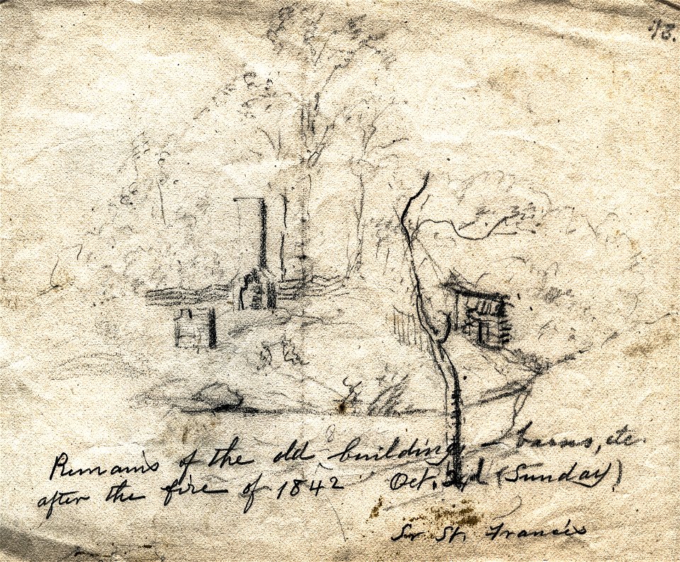St Mary Sketchbook 48 - Remains of old building
